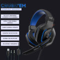 CRUSH'EM Gaming Headset with Mic PC Comfortable Gaming Headset with LED Backlight. 