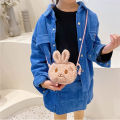 【GUTTY Lifestyle Store

】plush round bunny crossbody bags purse kids shoulder children. 