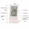 Digital LCD Calendar Desk Clock Weather Forecast Digital Snooze Alarm Clock Electronic Temperature Humidity Monitor Clock Weather Station Desk Clock Automatic Thermometer Hygrometer Gauge Indicator Indoor/Outdoor. 