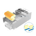 RJ45 Pass Through Shielded 8P8C Network Modular Plug Connector. 