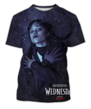 2023%20Summer%20New%20Wednesday%20Addams%203D%20Printing%20T%20shirt%20Top%20Children%20Boy%20Girl%20Casual%20Fashion%20Short%20Sleeve%20Tee%20Tops%20-%20Image%204