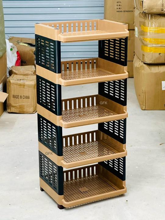 Book Rack / Storage Rack / Book Shelf 5 Layer Multipurpose Plastic Organizer