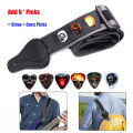 Adjustable Electric Guitar Strap with 6 Picks Paddles Acoustic Guitar Belts. 