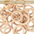 60Pcs 70mm Wood Rings,Wooden Ring Wood Circles for DIY Crafts, Macrame Plant Hanger,Ornaments and Jewelry Making. 
