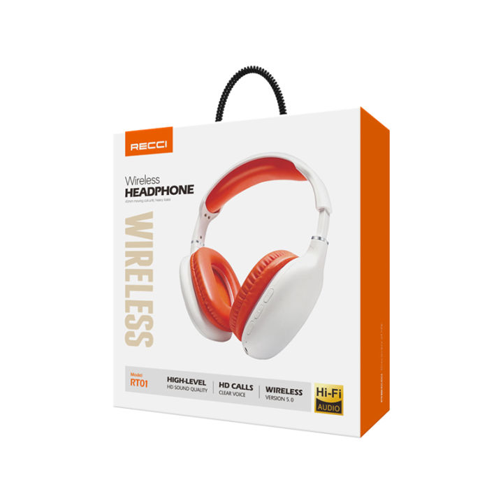 RECCI RT01 Wireless Bluetooth 5.0 Heavy Bass Headphone