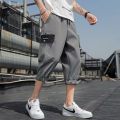 Cropped Pants Men's Summer ThininsTrendy Teen All-Matching and Handsome Workwear Shorts Versatile Casual Breeches. 