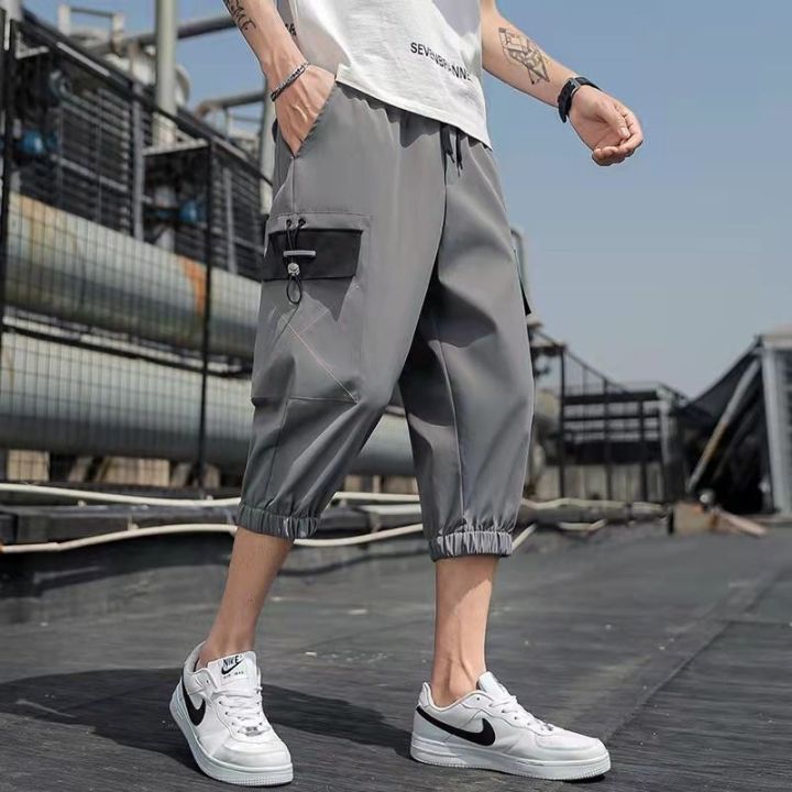 Cropped%20Pants%20Men's%20Summer%20ThininsTrendy%20Teen%20All-Matching%20and%20Handsome%20Workwear%20Shorts%20Versatile%20Casual%20Breeches%20-%20Image%205