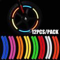 12pcs Reflective Tire Sticker Safety Sticker Color Kids Balance Bike Reflective Sticker Wheel Decal Bicycle Accessories. 
