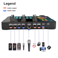 Live Streaming Sound Card Audio Recording Professional Sound Card Mixer with DJ Mixer Voice Changer Wireless Audio Interface. 