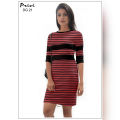 Privi Women's Fashion Dress Stripes Design. 