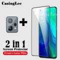 2 In 1 for Realme 9 Pro Screen Protector Tempered Glass Film + Lens Protector Glass Film Realme9 Pro full screen cover. 