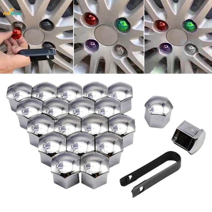 20 Pieces Car Wheel Nut Caps Covers Anti Rust Wheel Rim Cover Wheel Nut Caps 21mm
