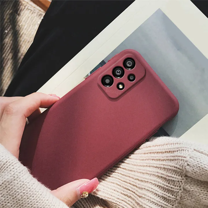 Tokifu%20For%20Samsung%20Galaxy%20A13%20Back%20Cover%20Matte%20Simple%20Solid%20Color%20Soft%20Silicone%20TPU%20Case%20+Lanyard%20-%20Image%202