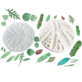 Tree Leaf Shape Slicone Mold Fondant Cake Diy Baking Tools Handmade Fudge Chocolate Mould Flowers Clay Decoration. 