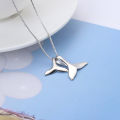 【HOT】 1Pc Couple Lover Dolphins Whale Fish Tail 925 Sterling Silver Necklace Chain Charms Chain Pendant Jewelry Women. 