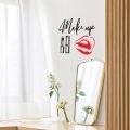 【IKE】Make UP Lipstick Wall Mirror Stickers Quotes Dressing Room Decor Wallpaper Home Decoration Accessories Girls Bedroom Decal Mural. 