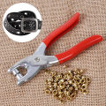 1 Punch Pliers 100 Rivets Eyelets Tools Grommets for Shoes Bags Leather Belt. 