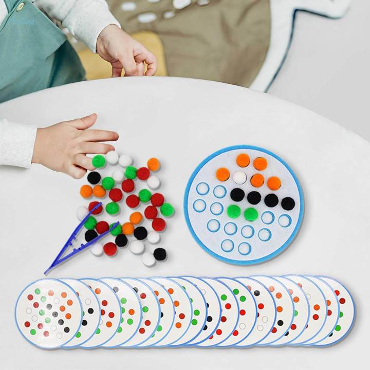 Color Matching Game Clip Ball Puzzle for Nursery Kindergarten Activities