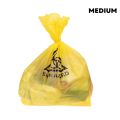 Hospital medical waste garbage bag - yellow - Medium. 