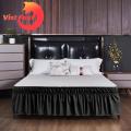Bed Skirt with Ruffles Silky Luxurious Bed Skirt Easy Fit Non-fading Ruffles Elastic Wrap Around Bed Skirt for Southeast Asian Buyers No Shrinkage Bed Skirt. 