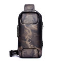 Men's Anti-theft Crossbody Bag Sling Backpack Oxford cloth Waterproof USB Port. 