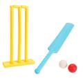 Cricket Set Heavy-Duty ABS Plastic Cricket Bat Set and Ball Beach Wicket Stand Kit for Children Toddler Parent-Child Sports Interaction Hand-Eye Coordination Cultivation Cricket Play Toys. 