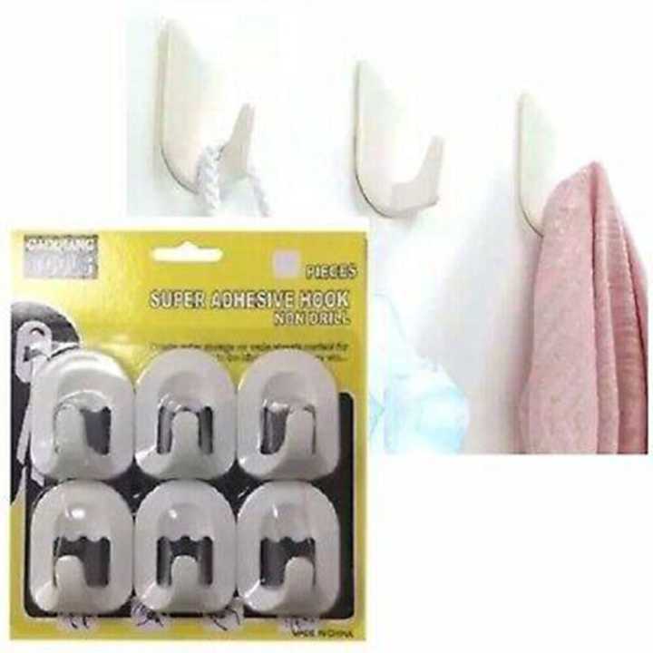 6 in 1 Super Adhesive Hook Set