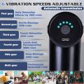 Mini Massage Gun, Muscle Massager, Portable Handheld Massager with 6 Speeds, USB C Charging Port and 4 Massage Heads, 40 dB Ultra Quiet Massage Gun (Black). 