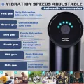 Mini Massage Gun, Muscle Massager, Portable Handheld Massager with 6 Speeds, USB C Charging Port and 4 Massage Heads, 40 dB Ultra Quiet Massage Gun (Black). 