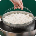 Stainless Steel Food Steamer Rack Basket Pressure Cooker Steamer Basket With Handle Steaming Grid Drain Drainer Cooking Utensils 1Pcs. 
