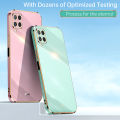 For Samsung Galaxy A12 A22 4G A22 A42 5G F42 5G M12 M22 M32 4G M33 M53 M54 5G M62 F62 Back Cover Luxury 6D Plating Shiny Girls Phone Case Square Frame Soft TPU Silicone Full Camera Protective Cases Pouch.