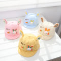 Cartoon Rabbit Baby Hat for Boy Girl Cute Embroidery Infant Baseball Cap with Ears Spring Summer Toddler Kids Sun Hats. 