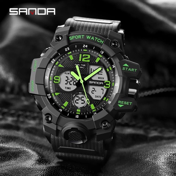 SANDA%20brand%20fashionable%20business%20sports%20waterproof%20digital%20quartz%20dual%20display%20men's%20watch%20-%20Image%205