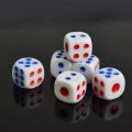 1PCS Dices 12mm Plastic White Gaming Dice Standard Six Sided Decider Birthday Parties Board Game Leisure and entertainment. 