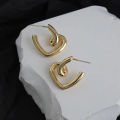 Korean Fashion Asymmetrical Earrings Set Geometric Star Lock Love Drop Earrings ANLAN. 