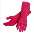Durable Farmers Rugged Mud Well Paddy Rubber Elbow Gloves - Heavy-Duty, Waterproof - Pink. 