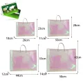【ALLGOOD】1 PC Fashion Women Clear Tote Pvc Laser Waterproof Transparent Handbags Female Large Shopper Shoulder Bag Summer Beach Portable Pouch. 