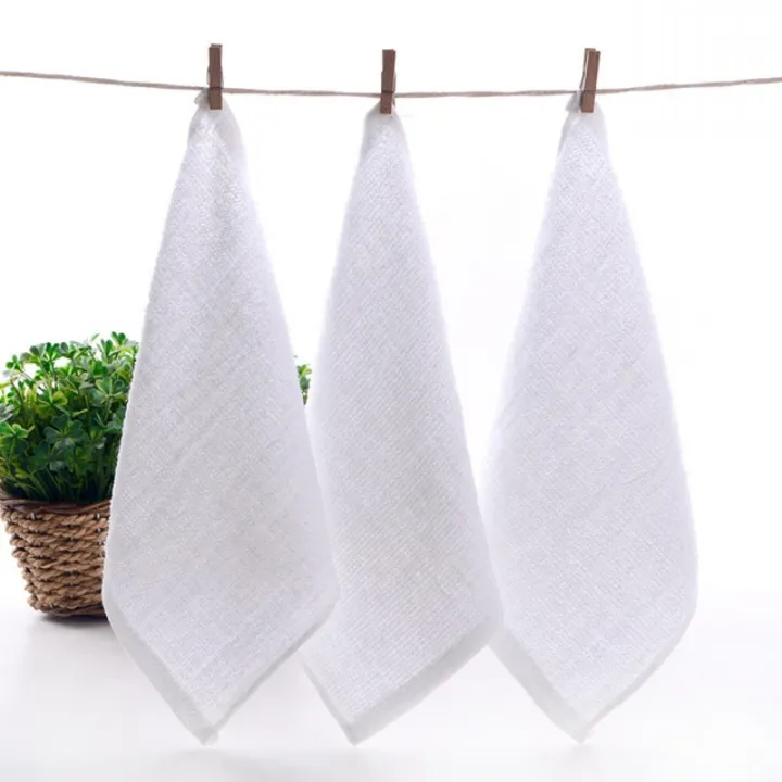 1/4%20Pcs%20100%25%20Cotton%20White%20Square%20Towel%20Rag%20Small%20Towel%20Hotel%20Catering%20Dish%20Towel%20-%20Image%206