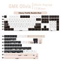 KBDIY GMK Keycap Cherry Profile Double Shot PBT ABS Keycaps for Mechanical Keyboard GMK 8008 Red Samurai Olivia Apollo Arctic. 