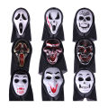 Realistic Movie Scary Ghost Mask Halloween Creepy Devil Mask Stick Tongue Out. 