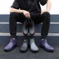 Rain Boots Waterproof Stylish Water Shoes Men's Rain Boots Short Tube Mid Tube Kitchen Anti-Slip Rubber Shoes Lightweight and Extra Thick Summer Rubber Boots. 