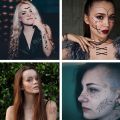 [Featured] Halloween Fake Tattoo Face Sticker /Spider Web Scar Tattoo  Face Temporary Tattoo Sticker /Wound Realistic Injury Scar Tattoo Sticker for Halloween Makeup Body Art. 