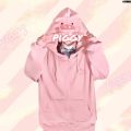 Hooded Korean Style Girl Wide ﹠ Loose Girl Sweater Spring and Autumn Japanese Style Soft Girl Coat Cute Pig - Embroidery and Artificial Thorn ︵. 