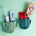 Household Wall-mounted Storage Rack Self-adhesive Seamless Cactus Storage Rack Toothbrush Holder Shaver Organizer Drain Shelf Bathroom Accessories. 
