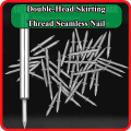 Skirting Board Wood 100PCS Double-Head Skirting Thread Seamless Nail No Trace Nails Sheep Horn Nails Durable Silver. 