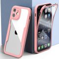 【ThinkWay】360 Full Body Front Screen Transparent Phone Case For iPhone 11 12 13 Pro Max XS X XR 7 8 Plus SE 2 Shockproof Bumper Back Cover. 