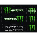Monster Stickers For any Vehicle Motor bike Scooter bike Car Van Laptop Hell met 3Weele Luminous Reflective Stickers. 