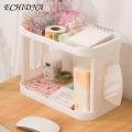 Durable Desk Organizer Stylish Double-layer Desktop Shelf Organize Small Items Paper Towels Efficiently Double Layer Storage Rack. 