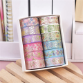 Gold Foil Flower Washi Tape Set Botanical Washi Tape Gold for Journal, Arts and DIY Crafts. 