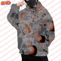 Men's Cartoon Anime Naruto Hoodie 3D Printing Fashion Sweater Kids Cosplay Kawaii Pullover Street Casual Jacket. 